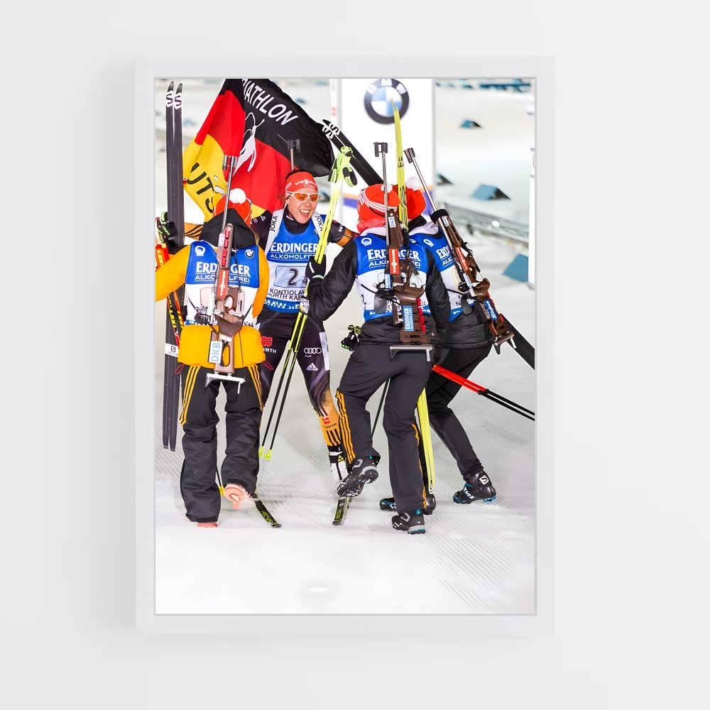 Poster Skiers en Action – affiche Biathlon (vue 3)